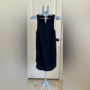 H&M Black Sleeveless Sheath Midi Dress